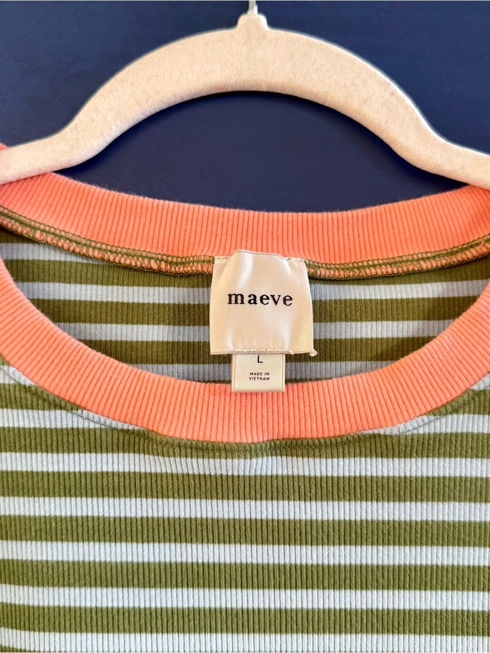 Maeve Green/Blue Puffed Sleeve Top, Large - Picture 4 of 6